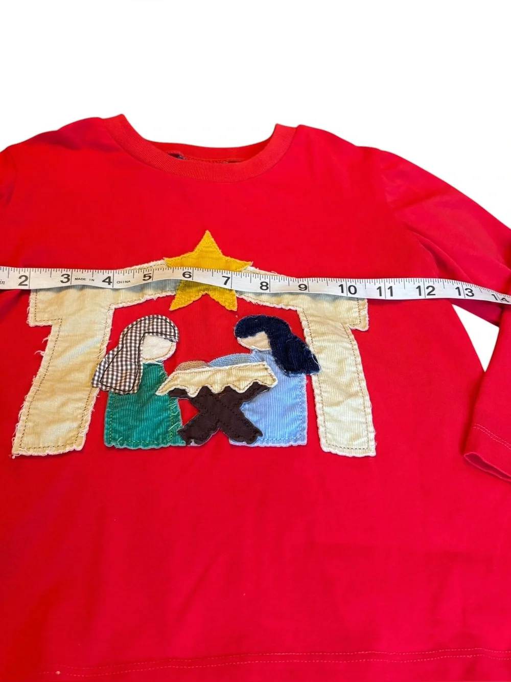 Christmas Shirt Pants Set Little Boy 4 Manger Star Bethlehem Holiday Cotton